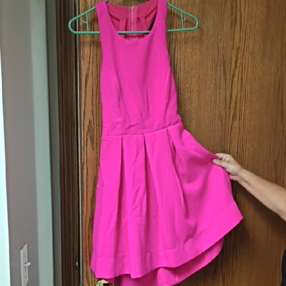 Lulu's Pink Halter Fit and Flare Sundress